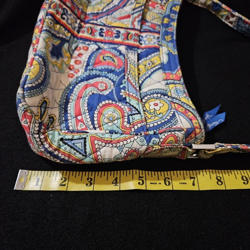 Vera Bradley Casdidy in Marina Paisley- Quilted Multi-color Fabric Shoulder Bag